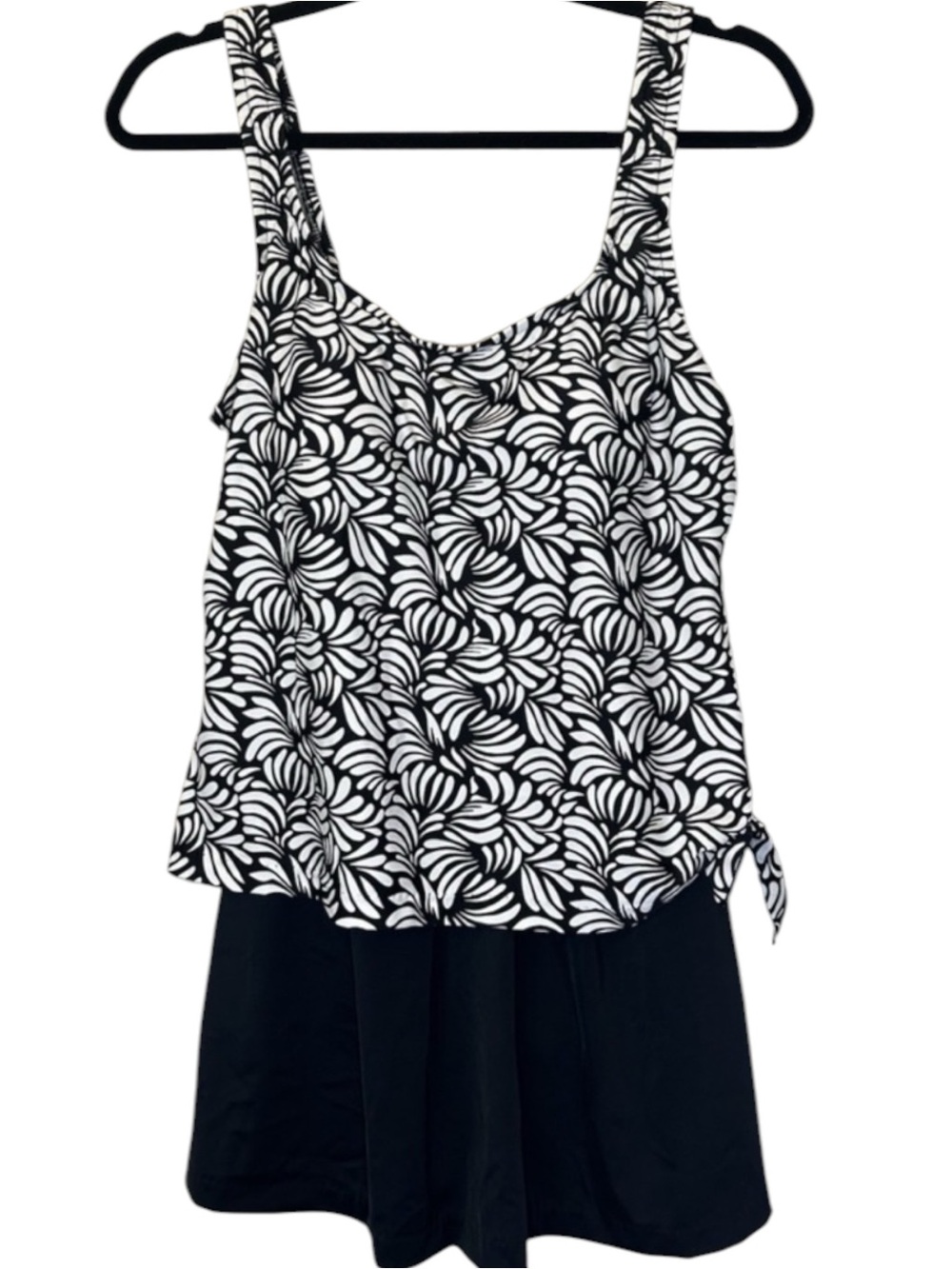 Azul Abstract Black White Swim Dress NWT